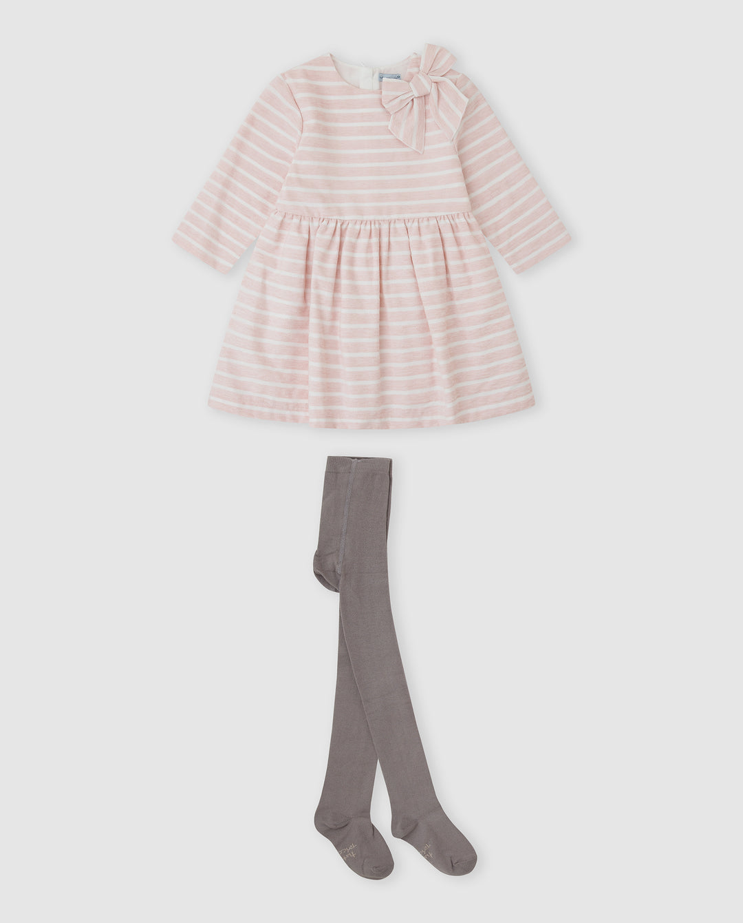 VESTIDO PÉTALO RAYAS CON LEOTARDOS
