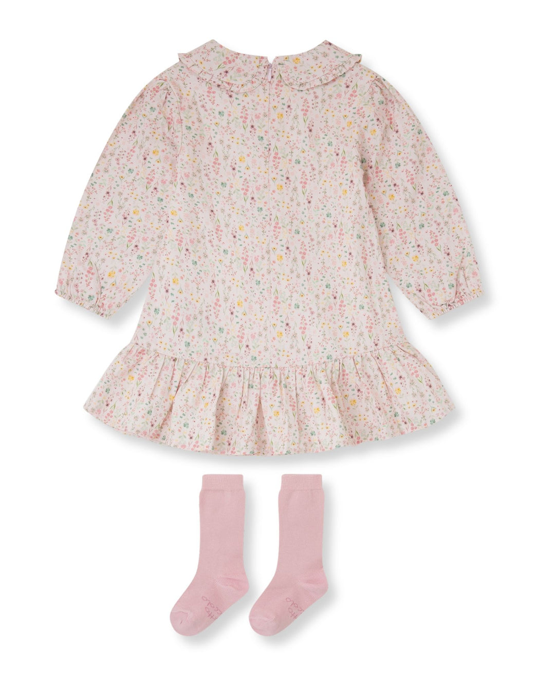 VESTIDO PÉTALO FLORES CON CALCETINES