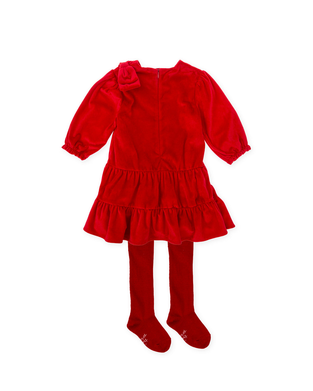 VESTIDO ROJO LAZO CON LEOTARDOS