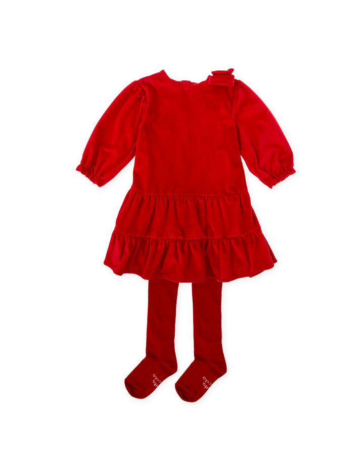 VESTIDO ROJO LAZO CON LEOTARDOS