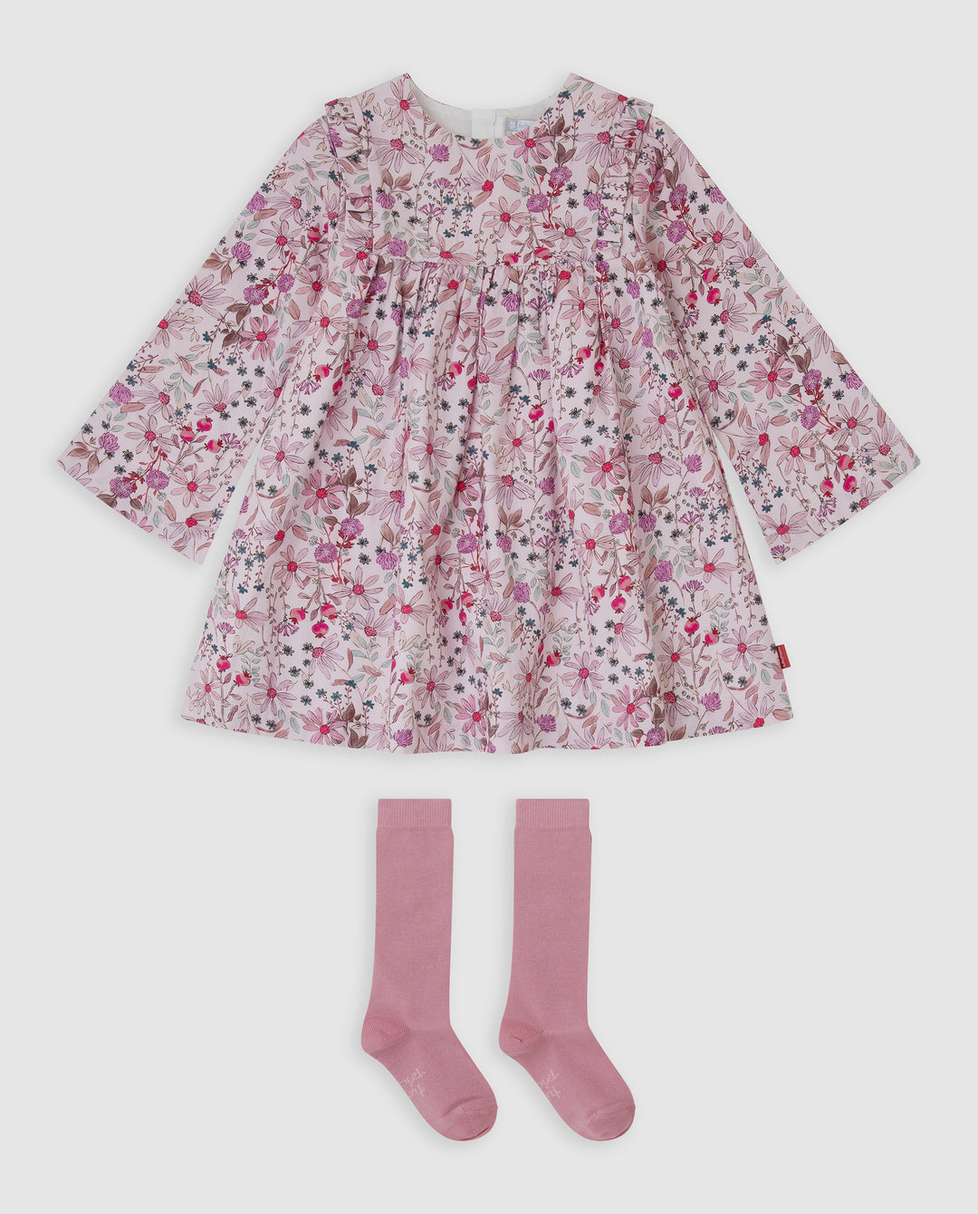 VESTIDO PÉTALO FLORES CON CALCETINES