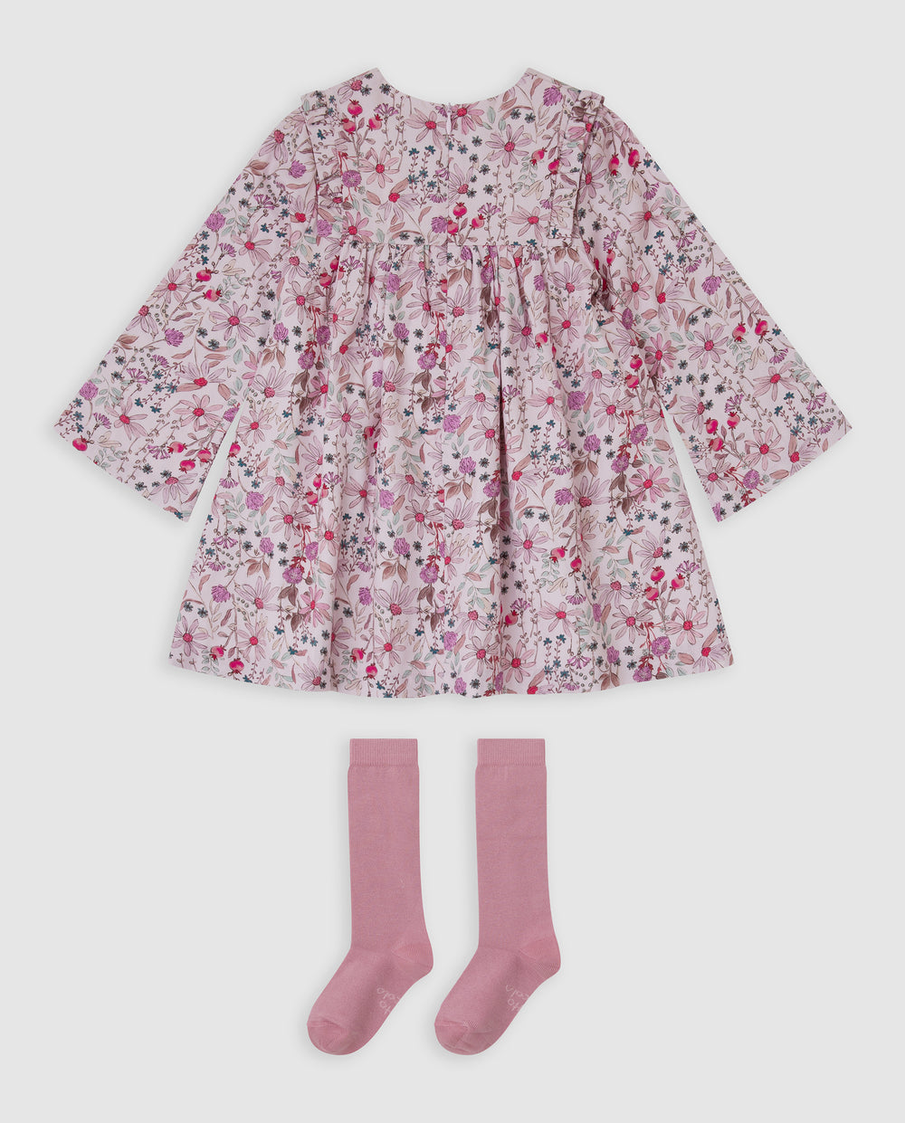 VESTIDO PÉTALO FLORES CON CALCETINES