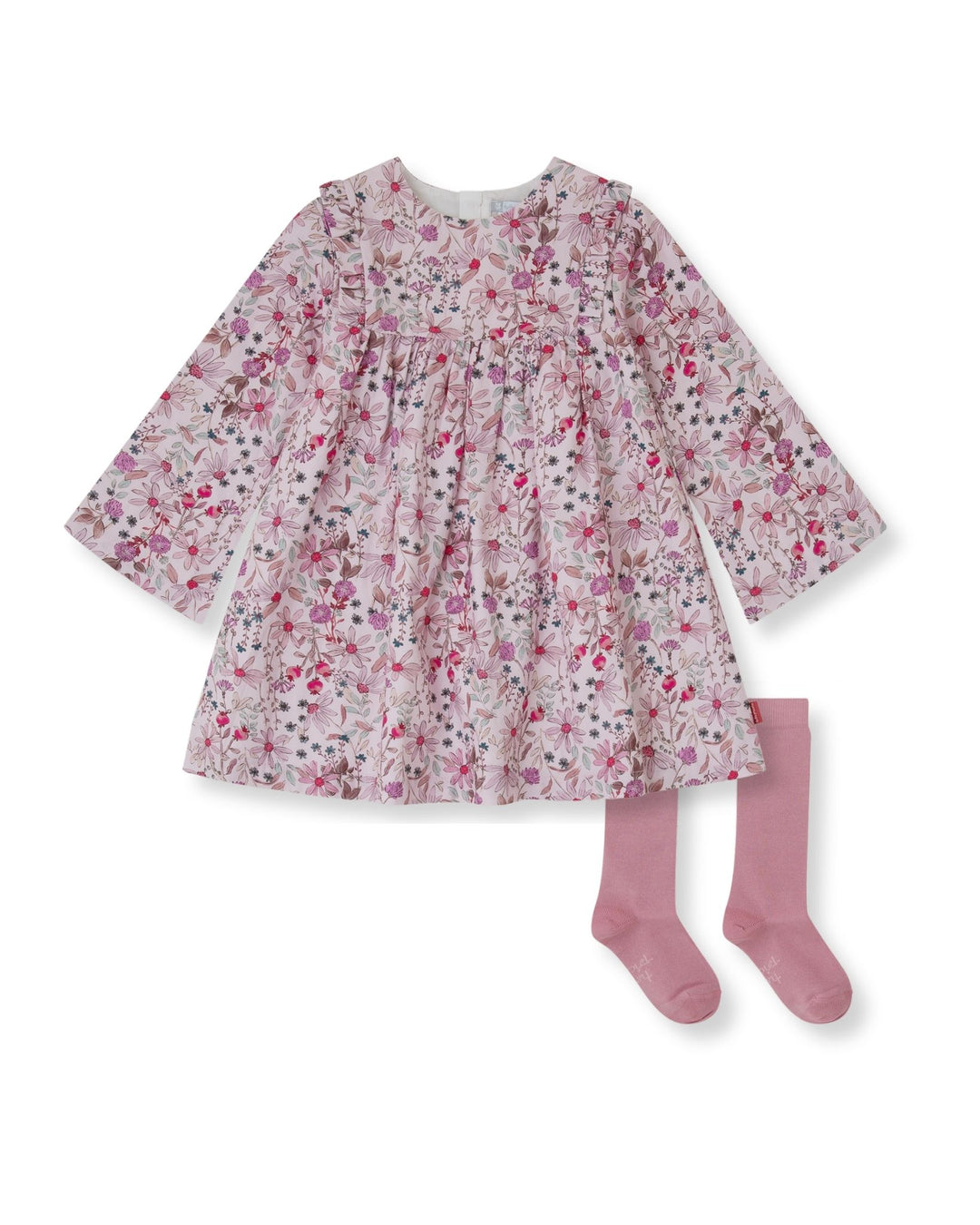 VESTIDO PÉTALO FLORES CON CALCETINES