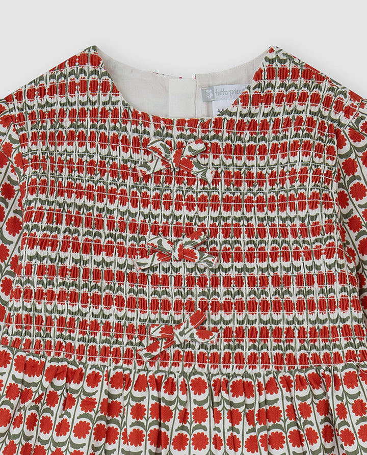 VESTIDO ROJO CENEFA CON CALCETINES