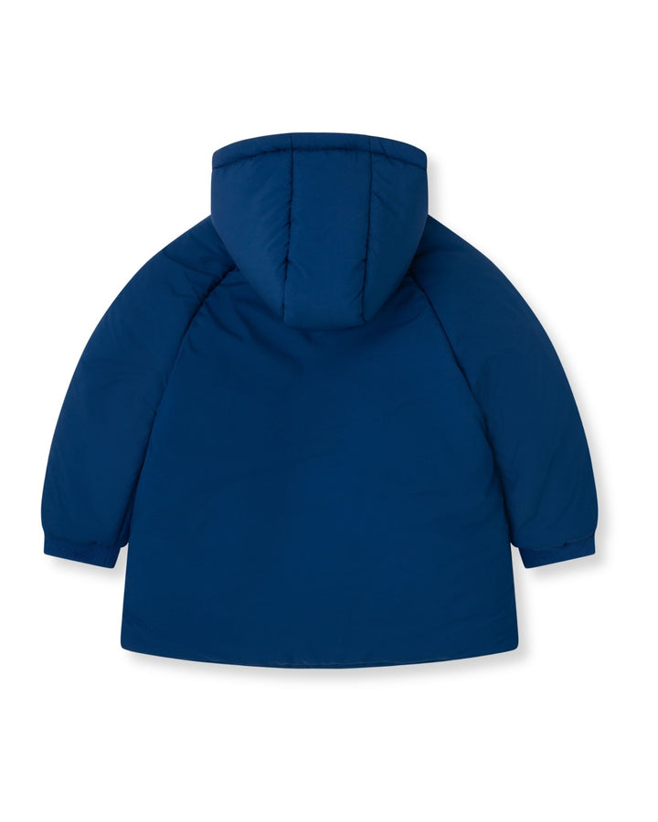 PARKA CON CAPUCHA ACOLCHADA AZUL MARINO