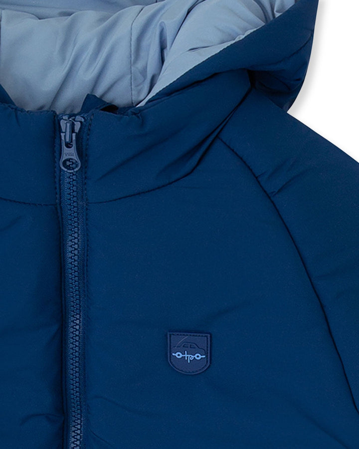PARKA CON CAPUCHA ACOLCHADA AZUL MARINO