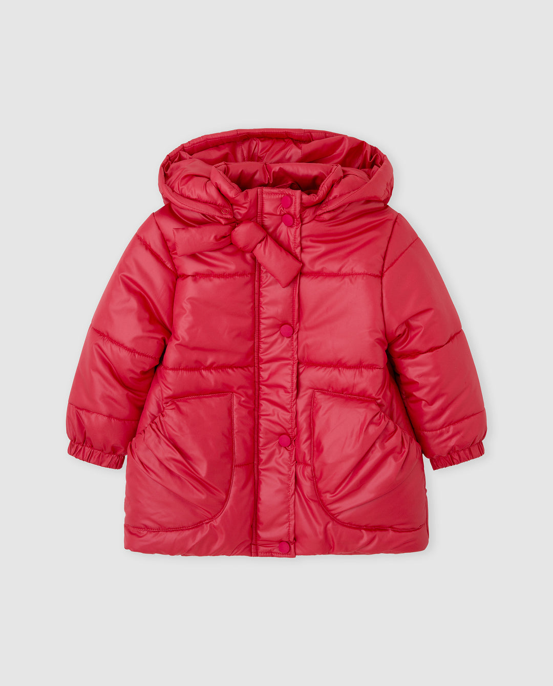 PARKA CON CAPUCHA ACOLCHADA CARMÍN