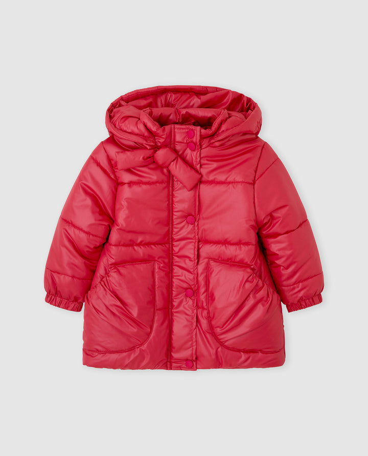 PARKA CON CAPUCHA ACOLCHADA CARMÍN