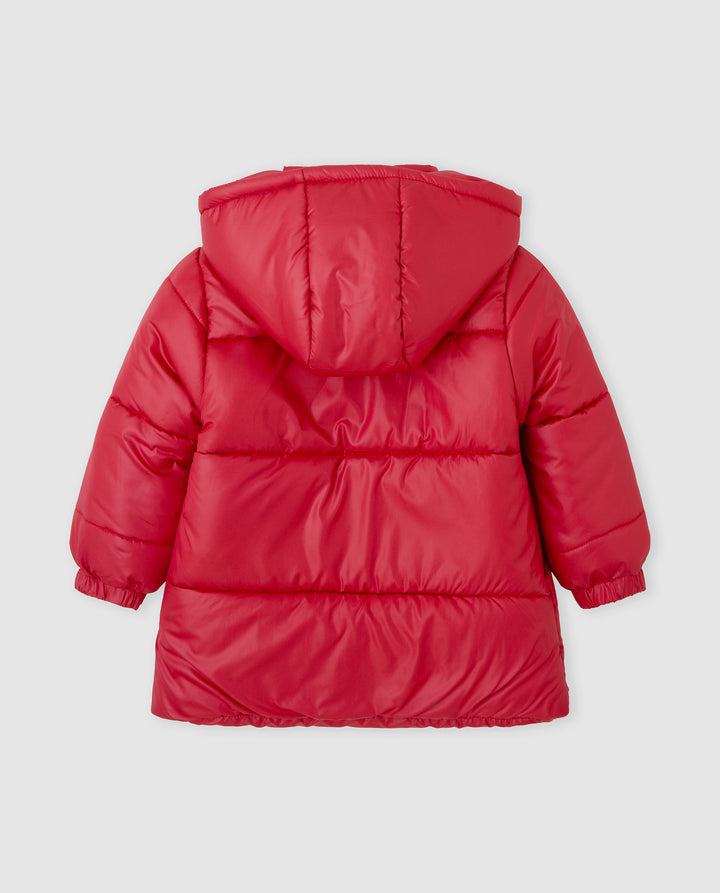 PARKA CON CAPUCHA ACOLCHADA CARMÍN