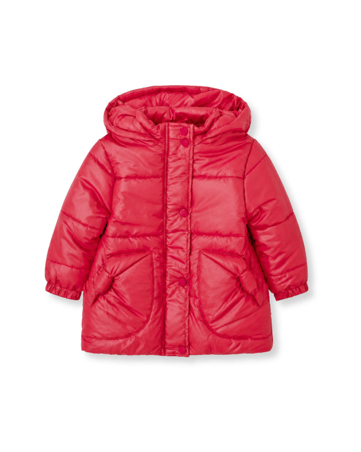PARKA CON CAPUCHA ACOLCHADA CARMÍN
