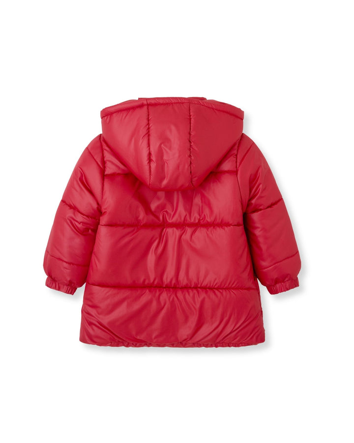 PARKA CON CAPUCHA ACOLCHADA CARMÍN