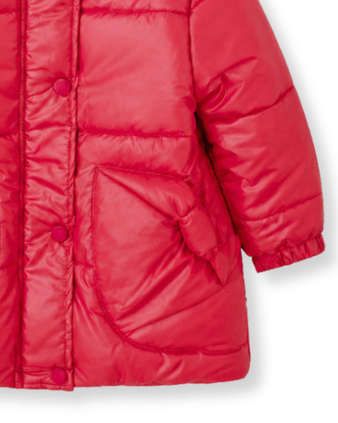 PARKA CON CAPUCHA ACOLCHADA CARMÍN