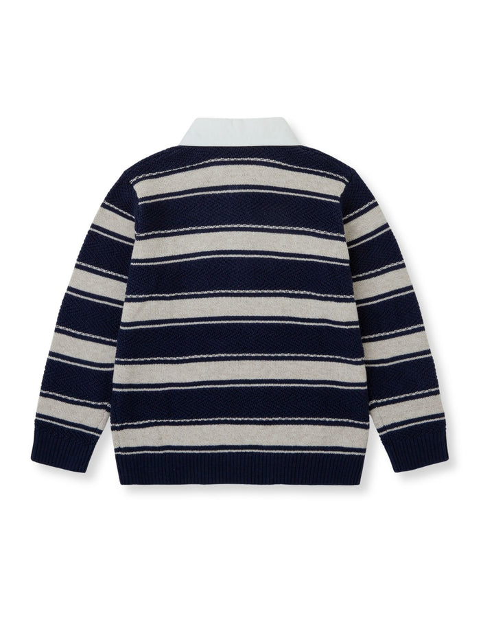 POLO TRICOT AZUL RAYAS