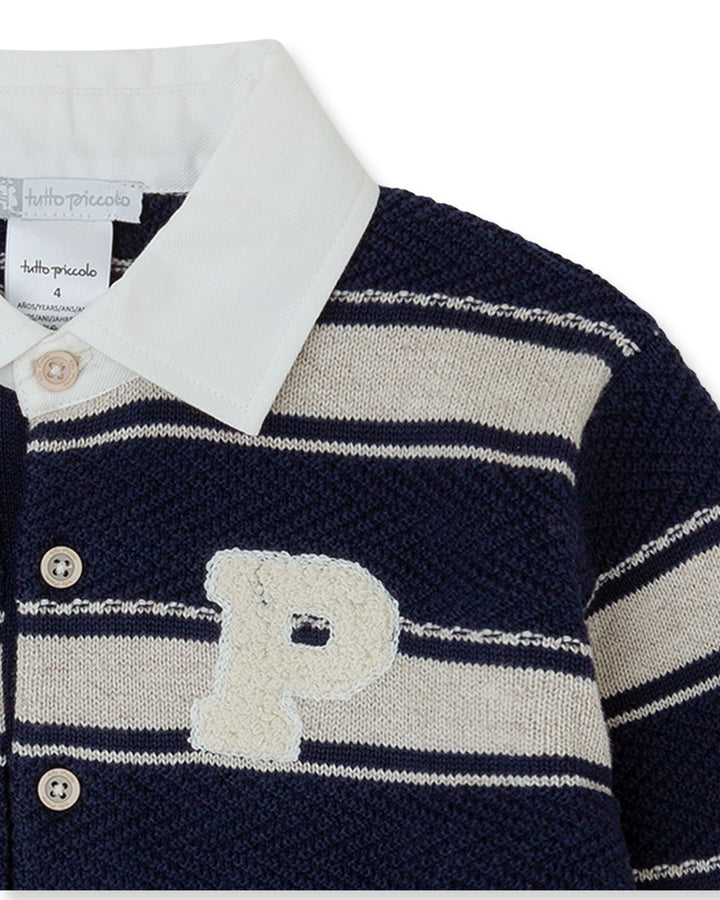 POLO TRICOT AZUL RAYAS