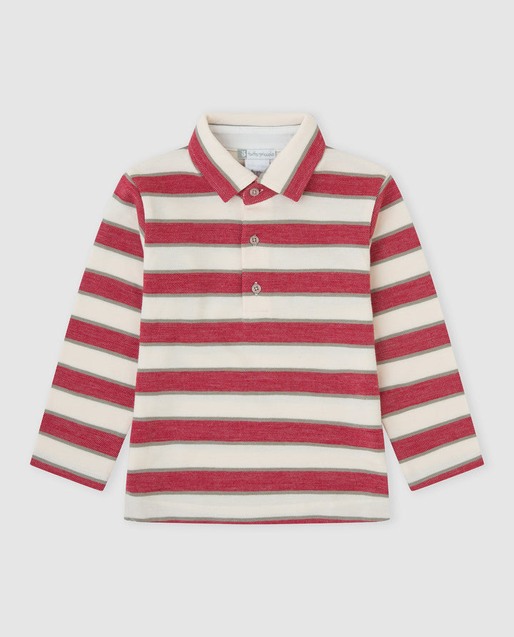 POLO RAYAS CARMÍN