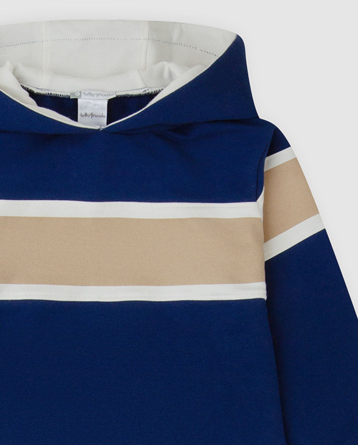 SUDADERA AZUL MARINO RAYA