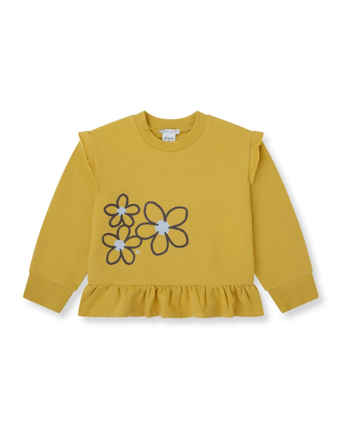 SUDADERA MOSTAZA FLORES