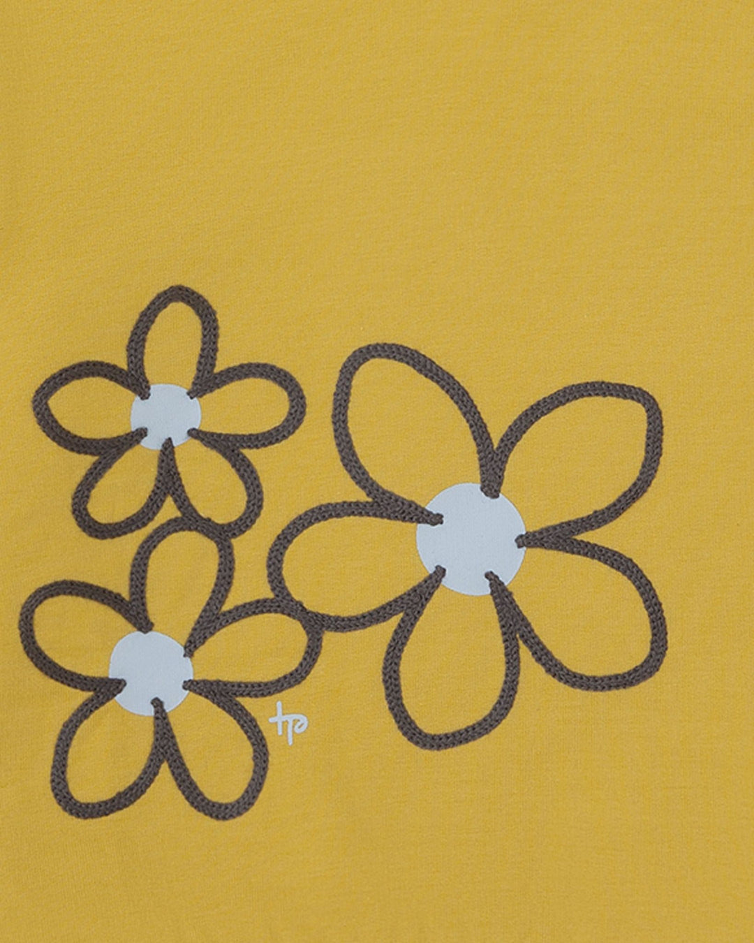 SUDADERA MOSTAZA FLORES