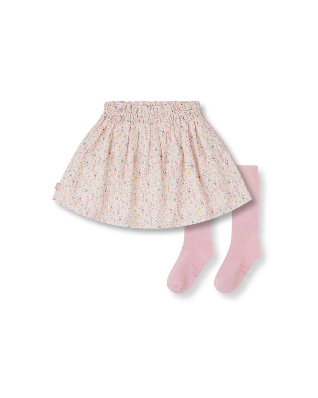 FALDA PÉTALO FLORES CON CALCETINES
