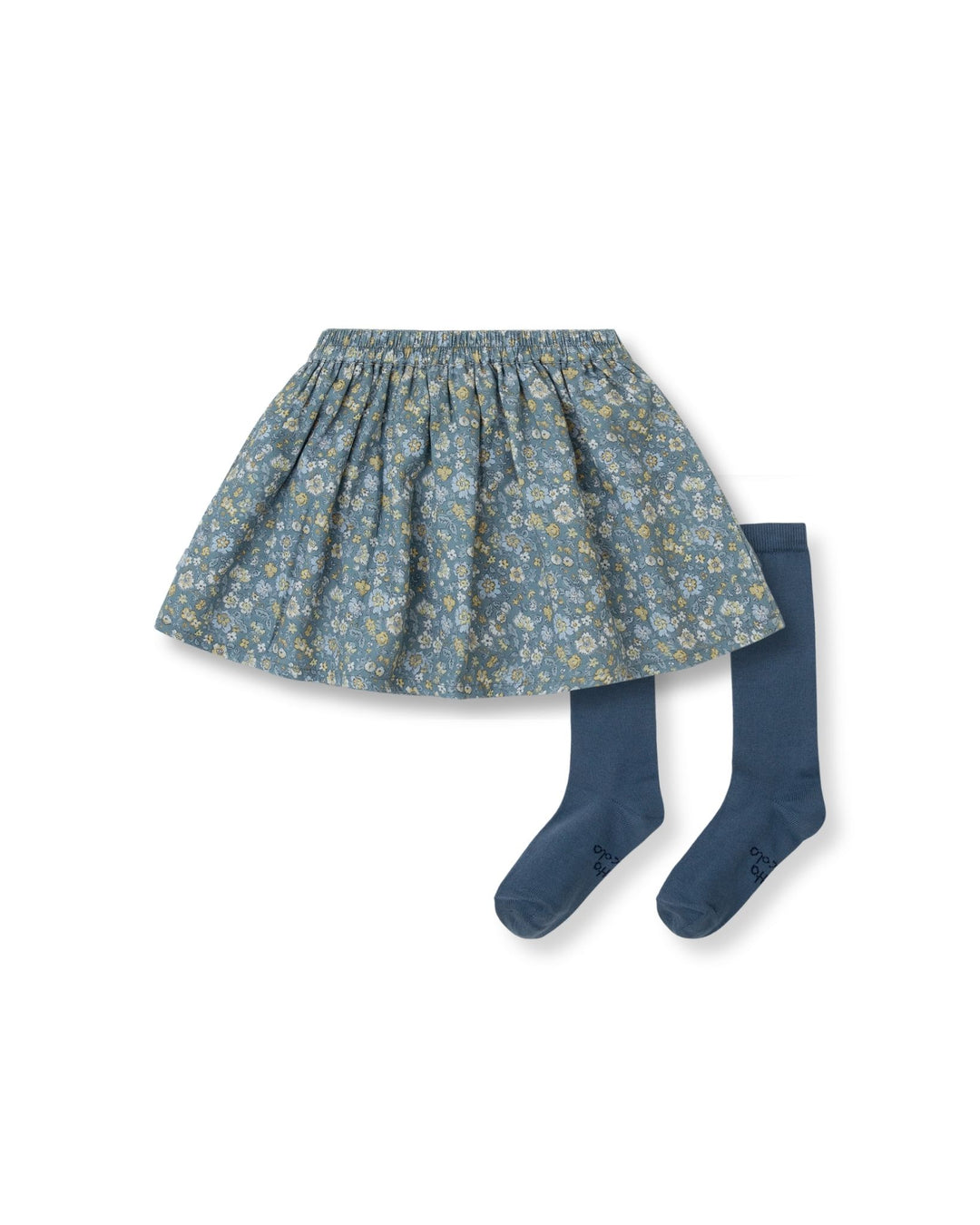 FALDA ACERO FLORES CON CALCETINES