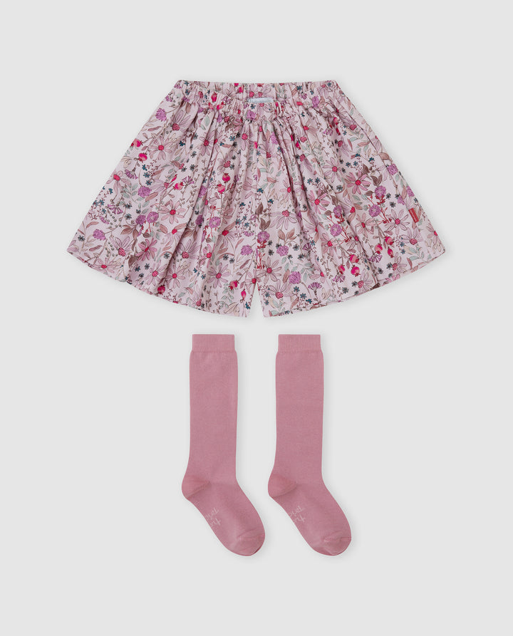 FALDA-PANTALÓN PÉTALO FLORES