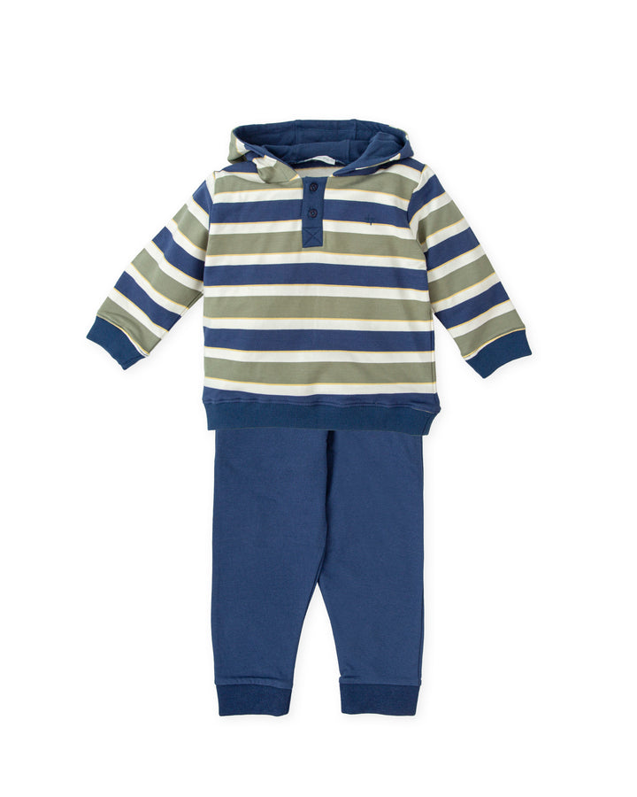 CONJUNTO 2 PZAS. RAYAS KAKI