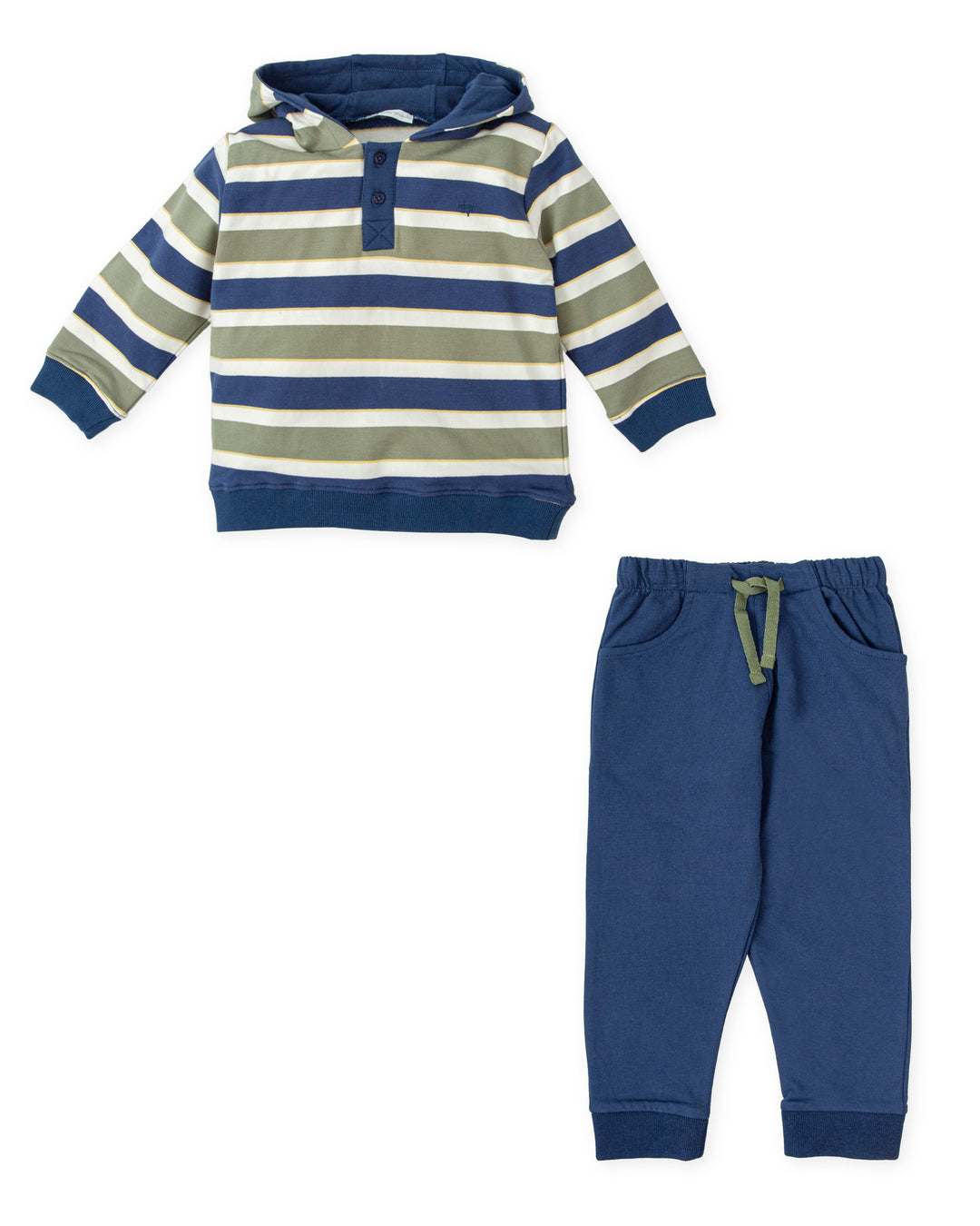 CONJUNTO 2 PZAS. RAYAS KAKI