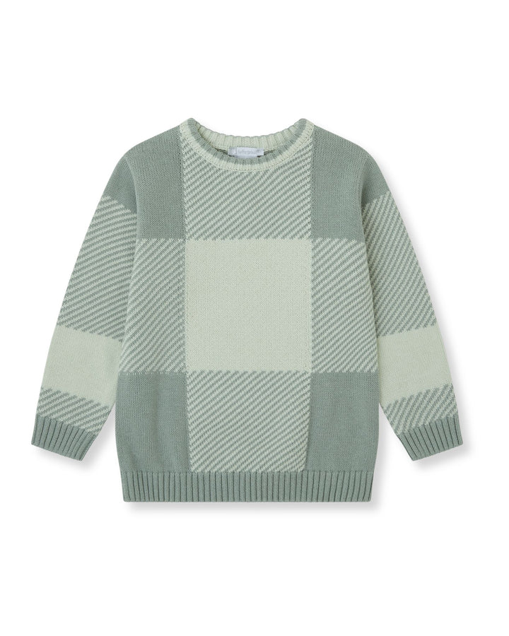 JERSEY TRICOT AGUAMARINA CUADROS