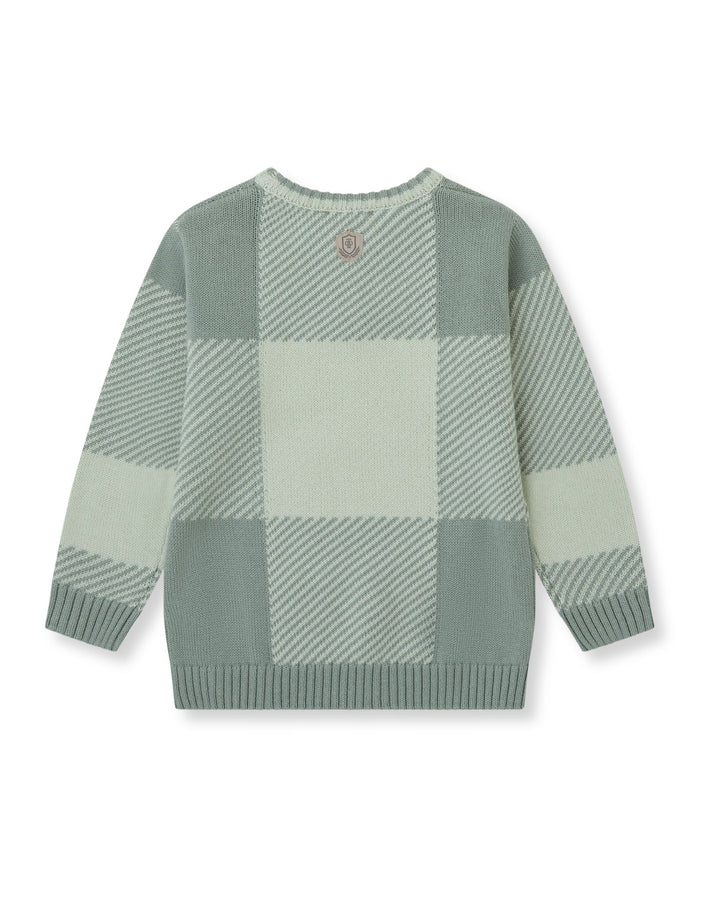 JERSEY TRICOT AGUAMARINA CUADROS