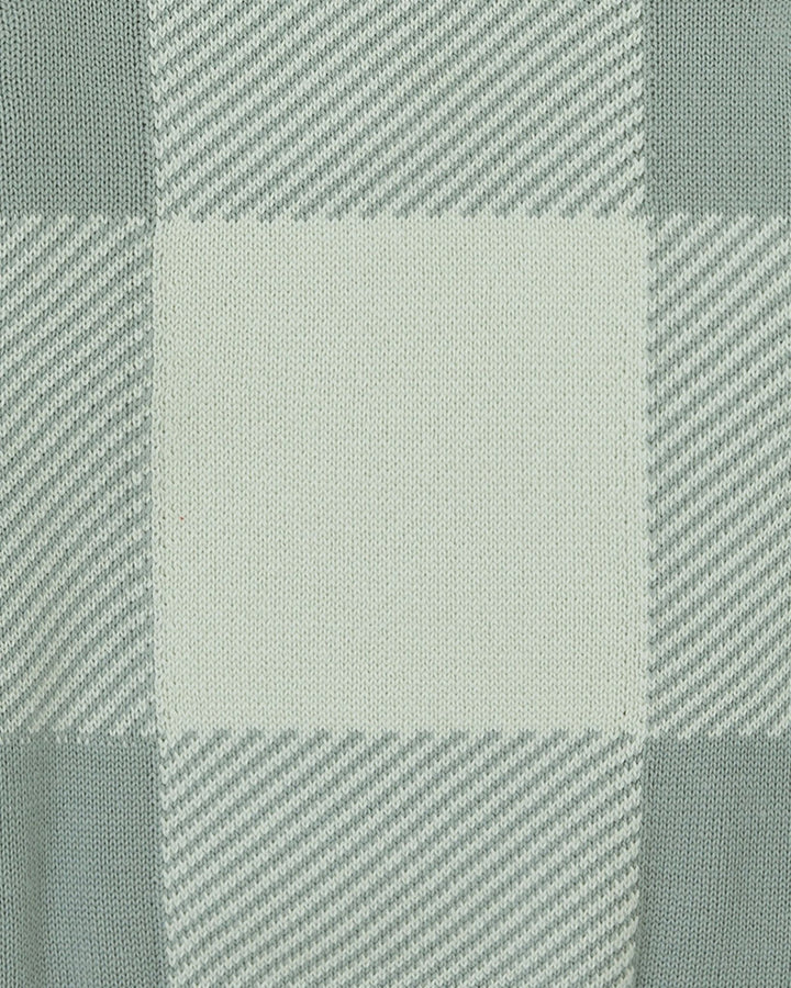JERSEY TRICOT AGUAMARINA CUADROS