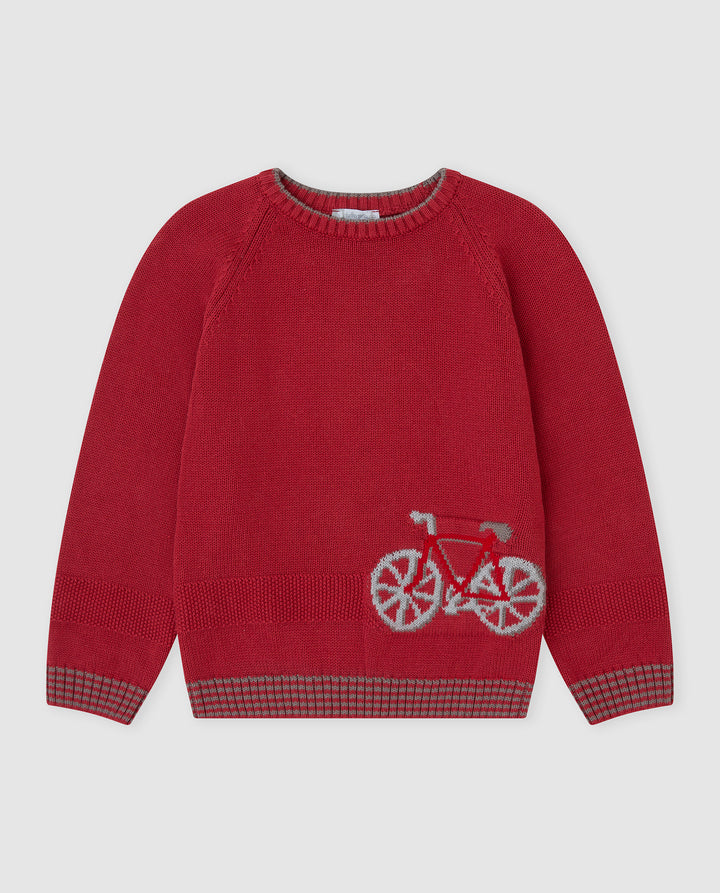 JERSEY TRICOT CARMÍN BICICLETA