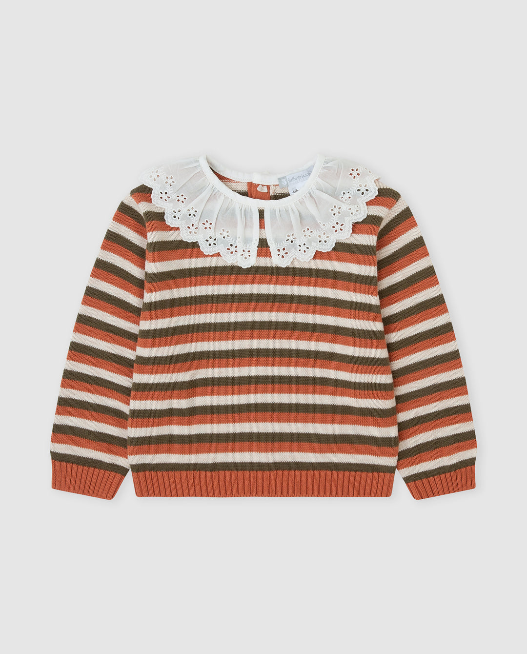 JERSEY TRICOT RAYAS CON VOLANTE