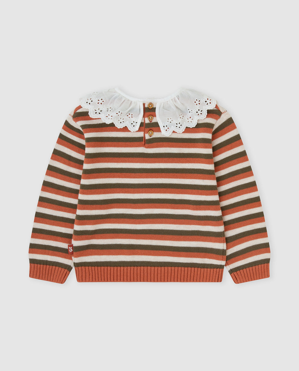 JERSEY TRICOT RAYAS CON VOLANTE
