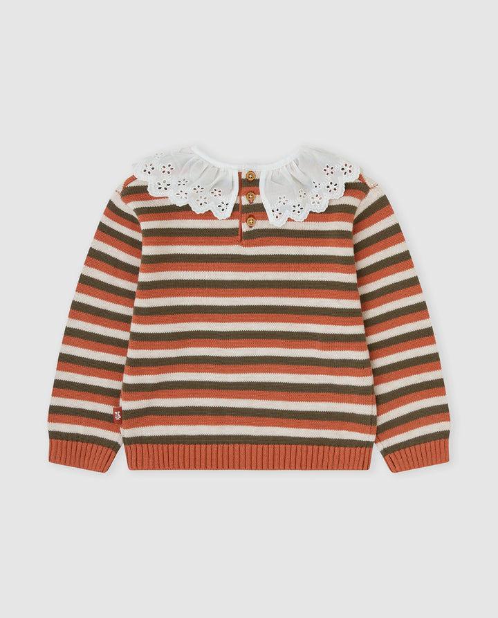 JERSEY TRICOT RAYAS CON VOLANTE