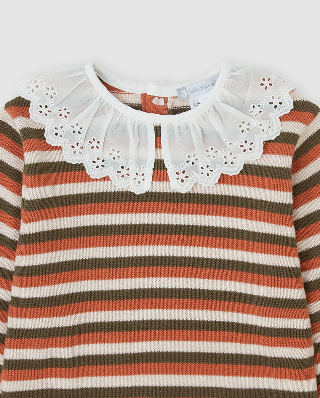 JERSEY TRICOT RAYAS CON VOLANTE