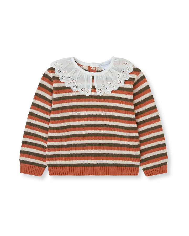 JERSEY TRICOT RAYAS CON VOLANTE