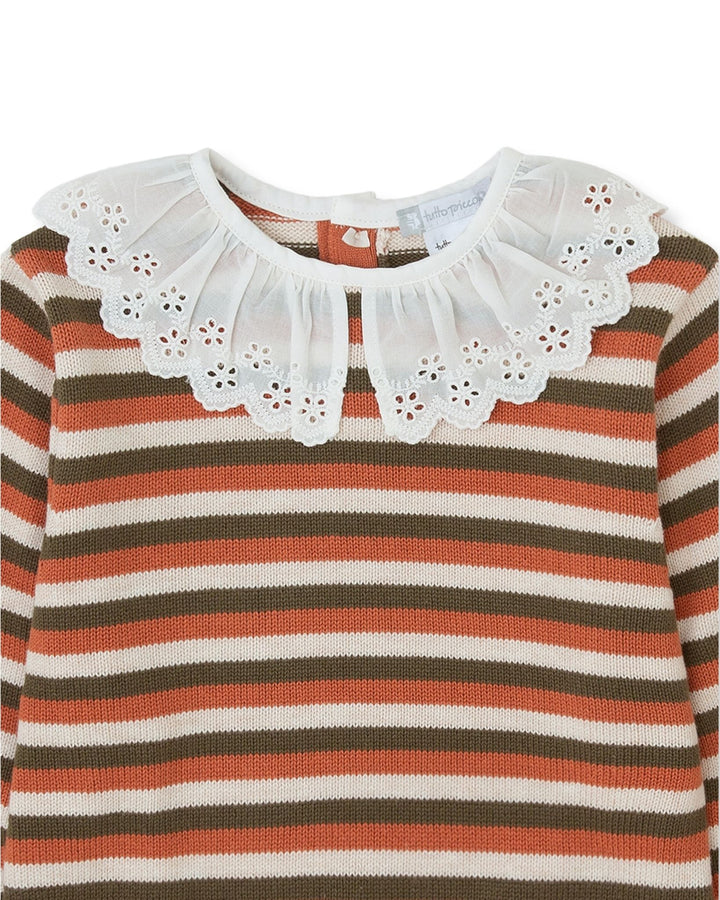 JERSEY TRICOT RAYAS CON VOLANTE