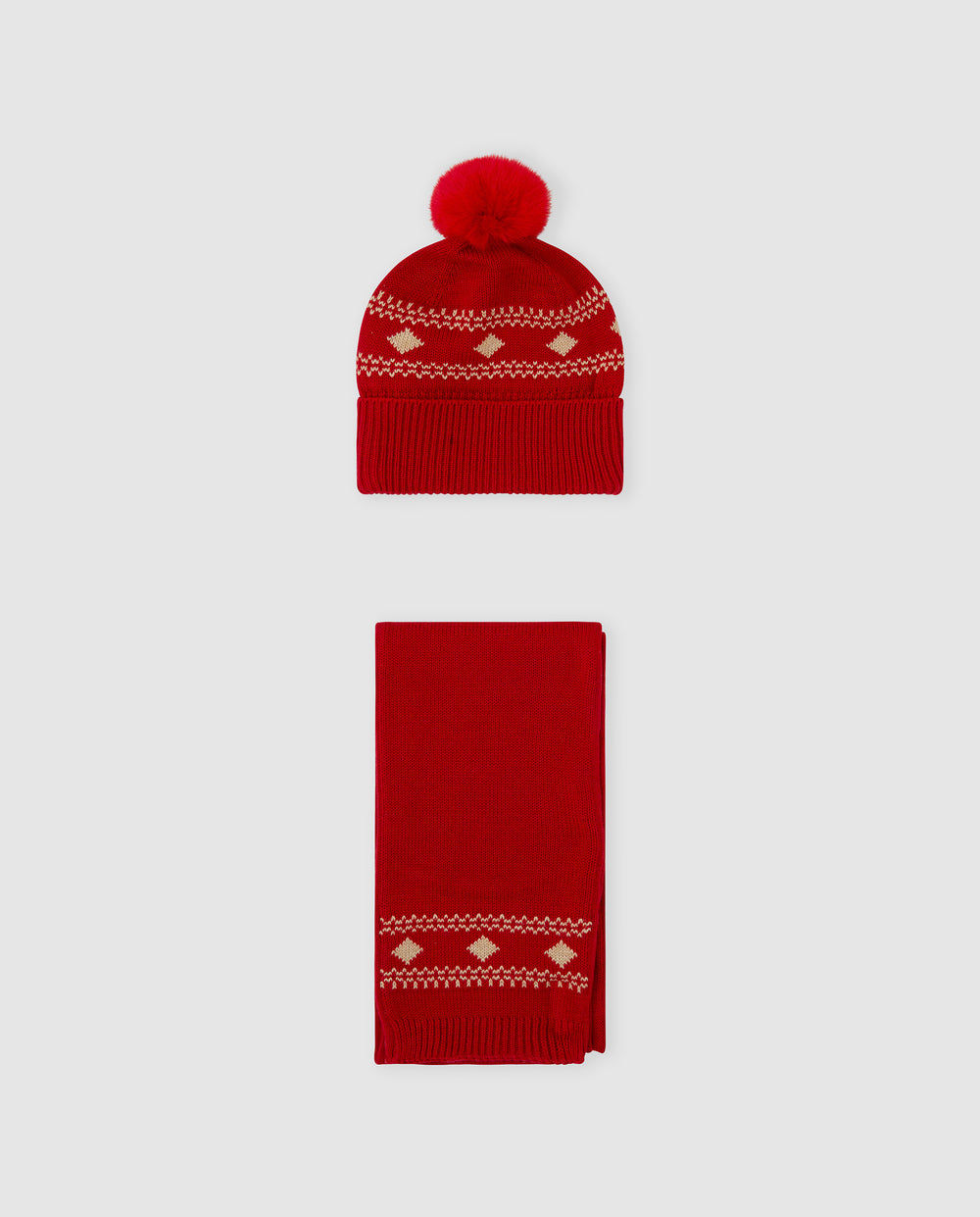 CONJUNTO GORRO Y BUFANDA ROJO