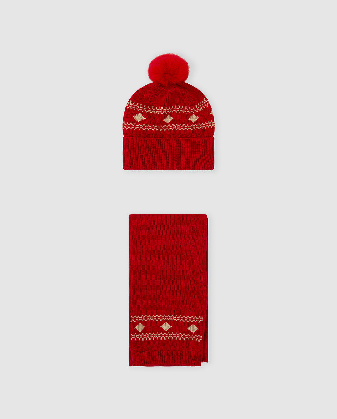 CONJUNTO GORRO Y BUFANDA ROJO