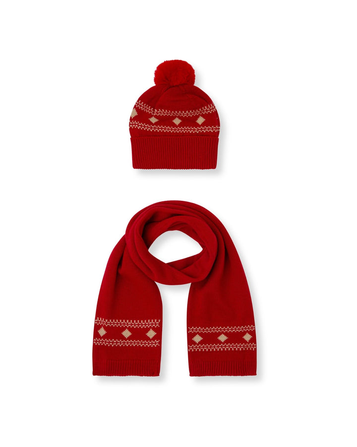 CONJUNTO GORRO Y BUFANDA ROJO