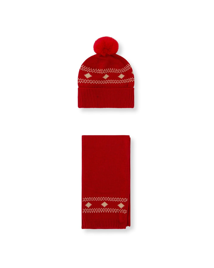 CONJUNTO GORRO Y BUFANDA ROJO