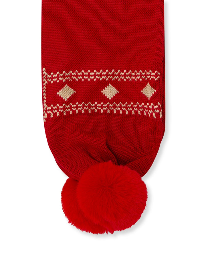 CONJUNTO BOINA Y BUFANDA ROJO