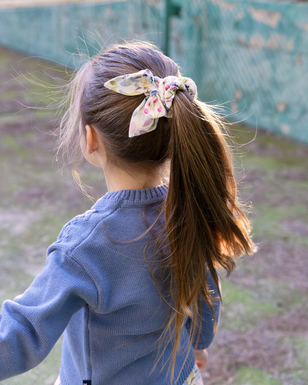 PURPLE BOW SCRUNCHIE