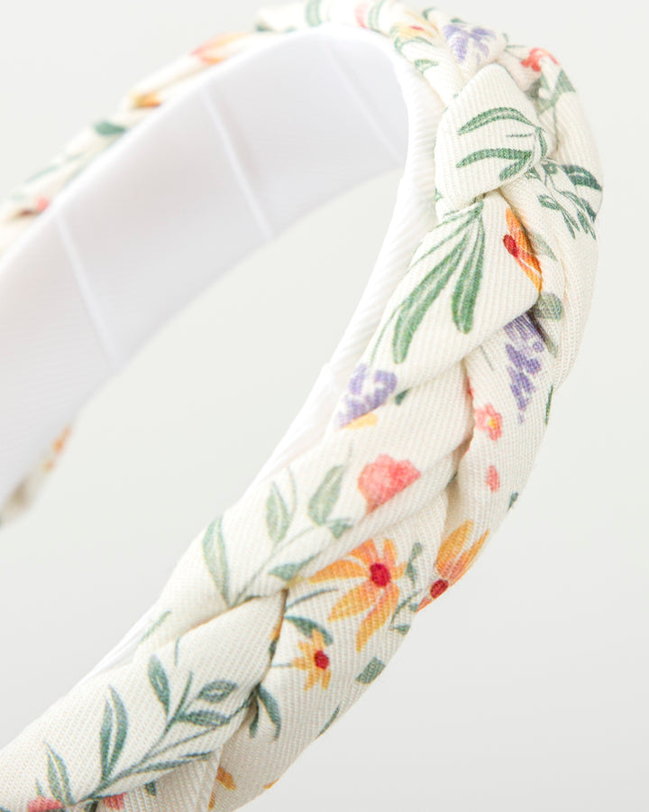 MUSTARD FLOWERED HEADBAND