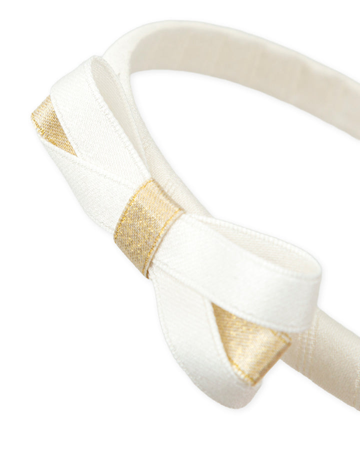 WHITE HEADBAND WTIH BOW