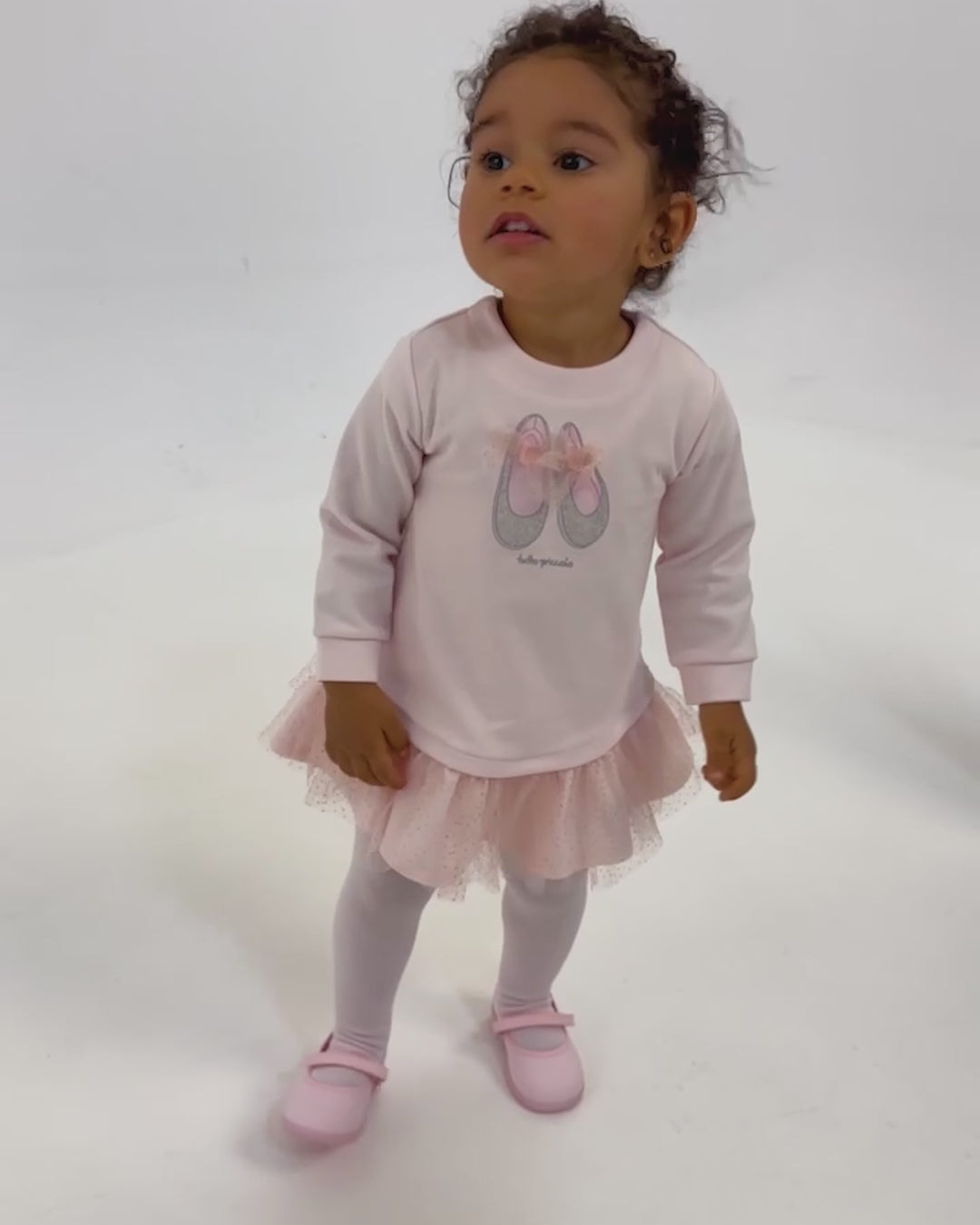 ABITO ROSA BALLETTO CON COLLANT