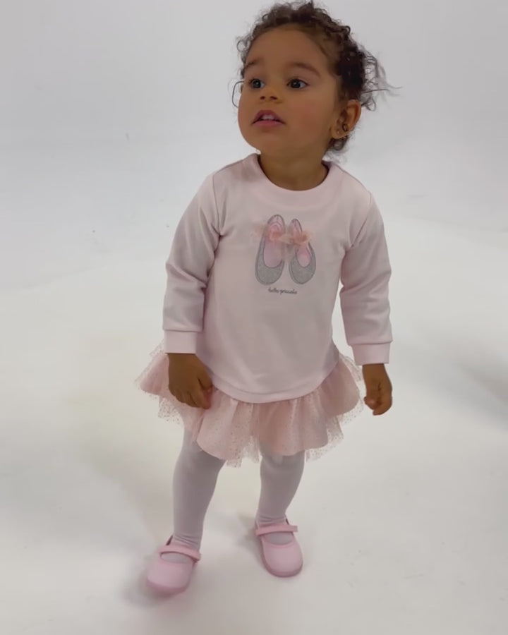 ABITO ROSA BALLETTO CON COLLANT