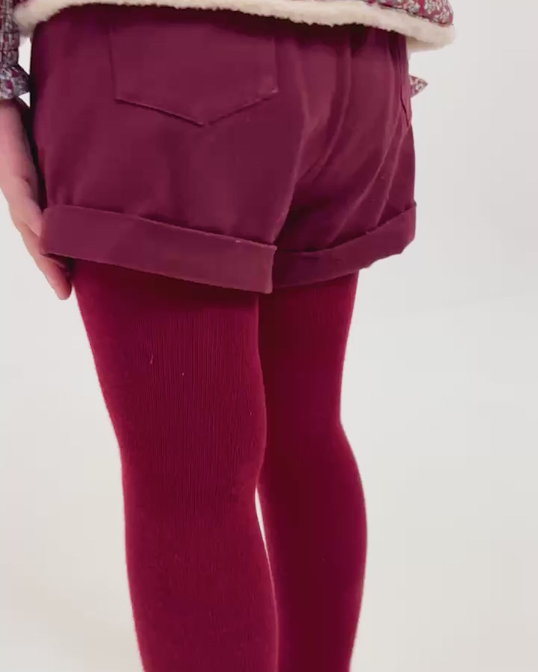 REVERSIBLE MAROON FLOWERED VEST