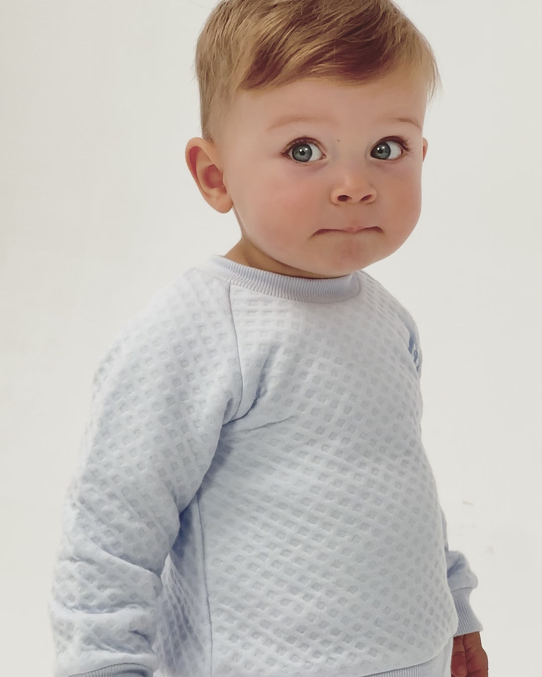 QUILTED BLUE TWO PIECES SET