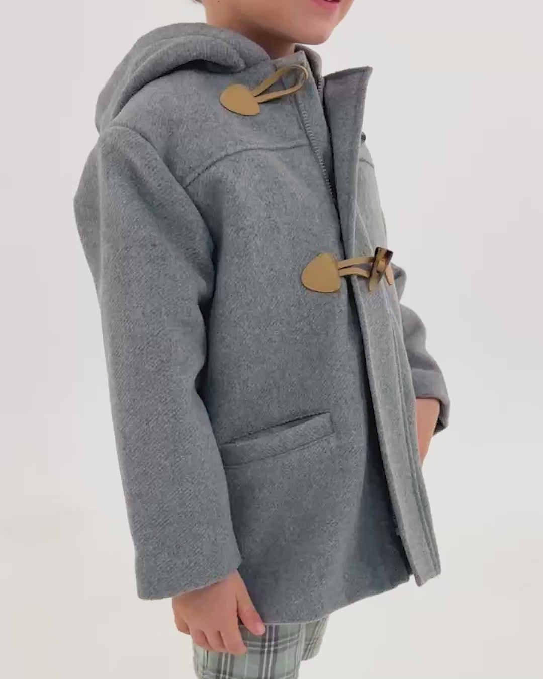 GREY CLOTH COAT